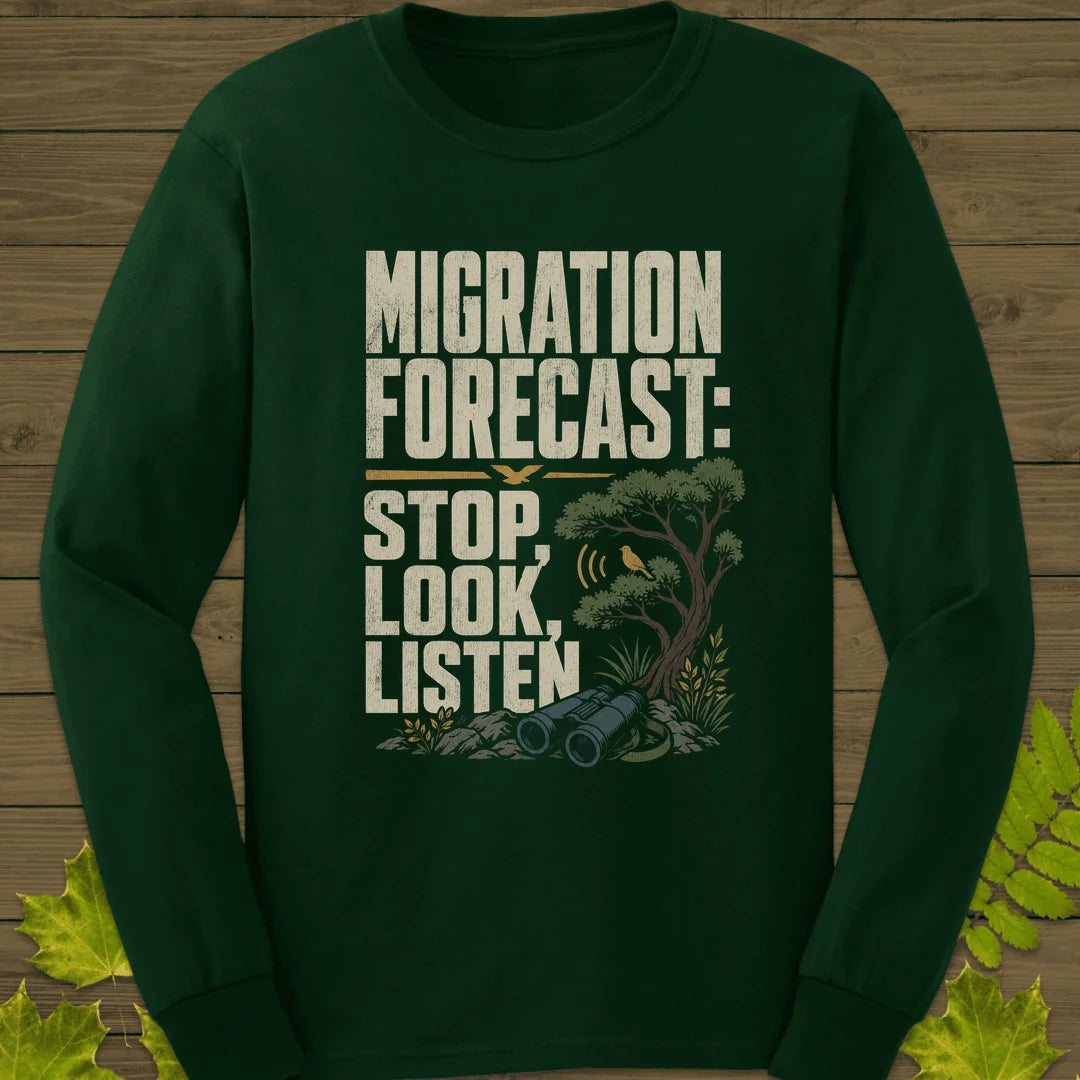 Stop Look Listen Long Sleeve in Forest Green