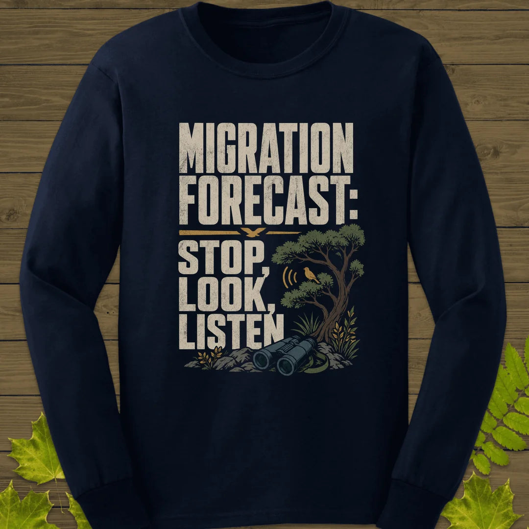 Stop Look Listen Long Sleeve in Navy