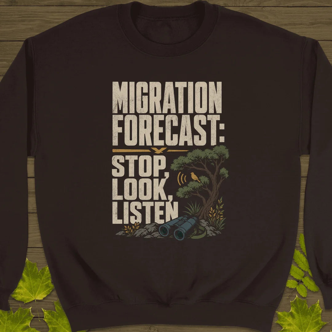 Stop Look Listen Sweatshirt in Dark Chocolate