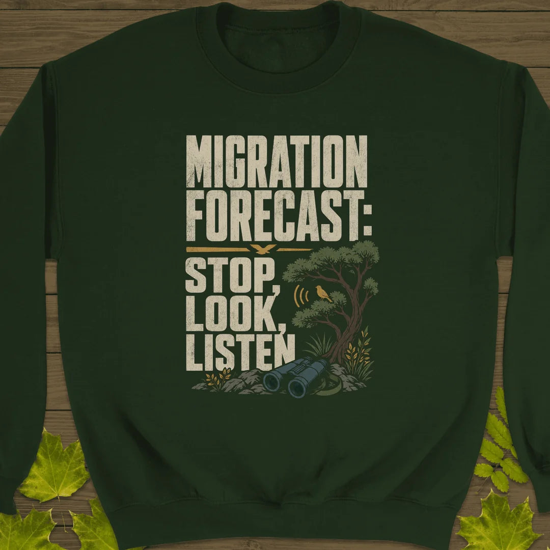 Stop Look Listen Sweatshirt in Forest Green