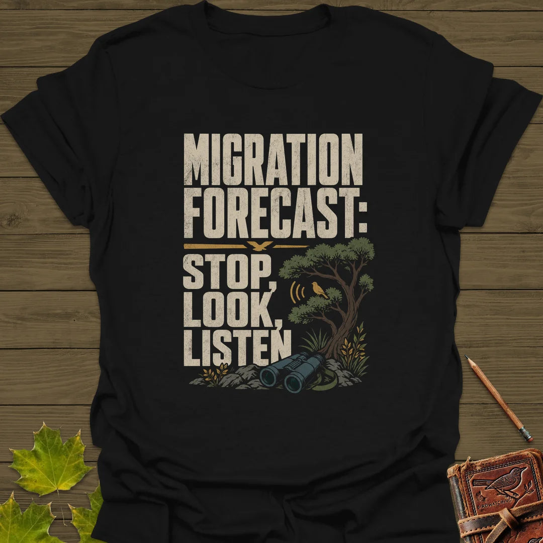 Stop Look Listen T-Shirt in Black