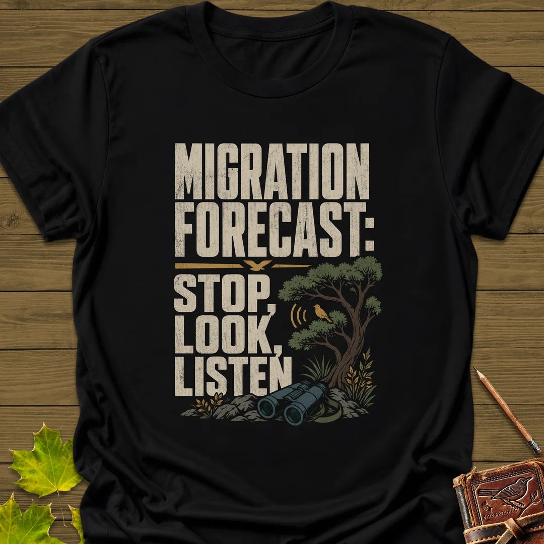 Stop Look Listen T-Shirt in Black