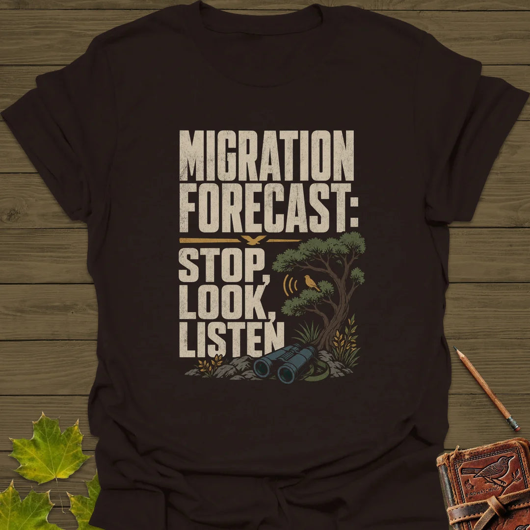 Stop Look Listen T-Shirt in Dark Chocolate