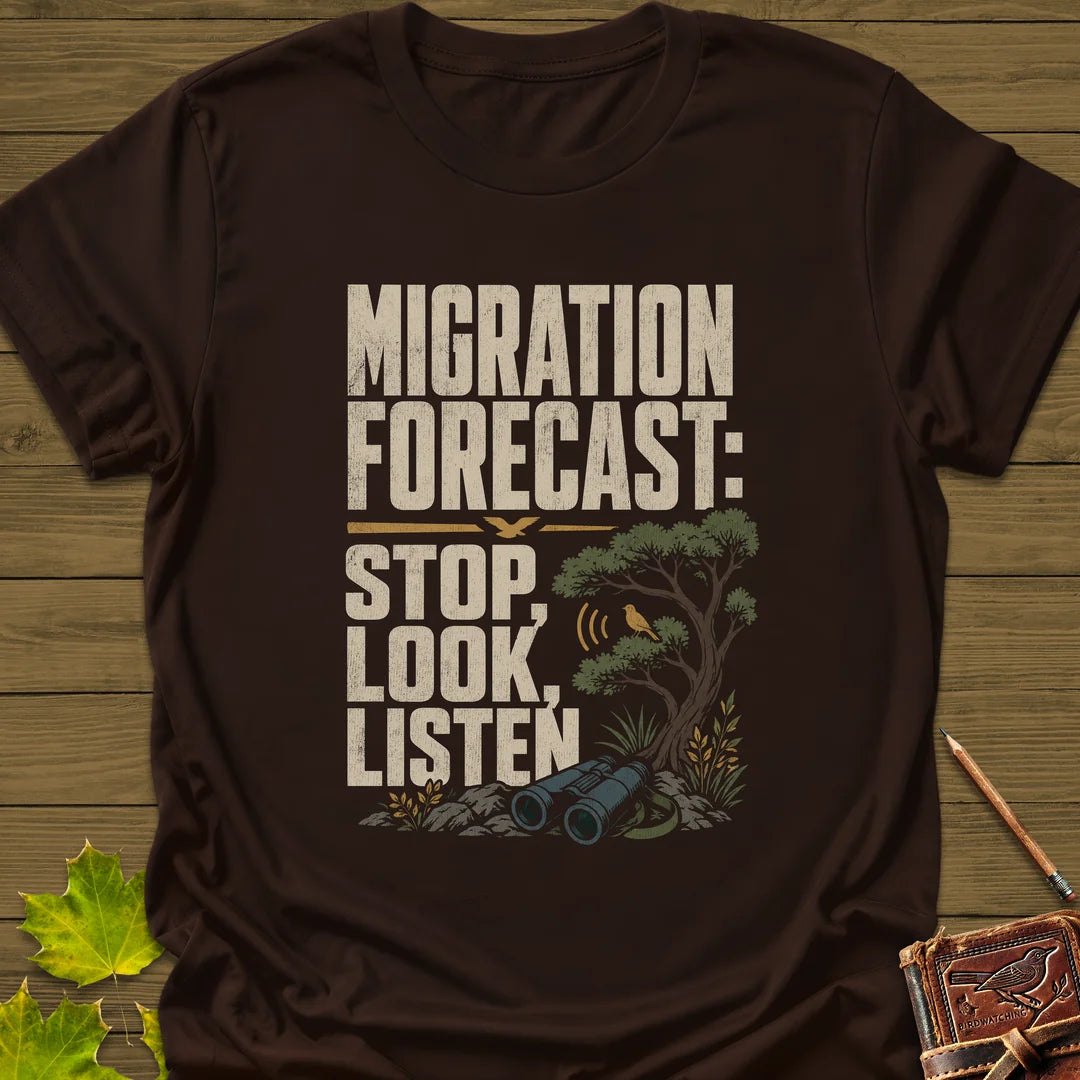 Stop Look Listen T-Shirt in Dark Chocolate