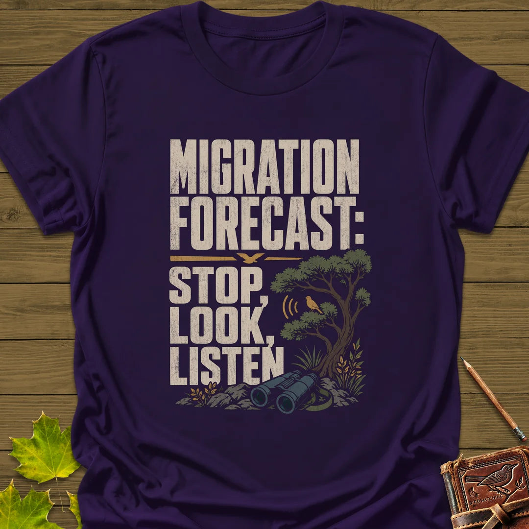 Stop Look Listen T-Shirt in Purple