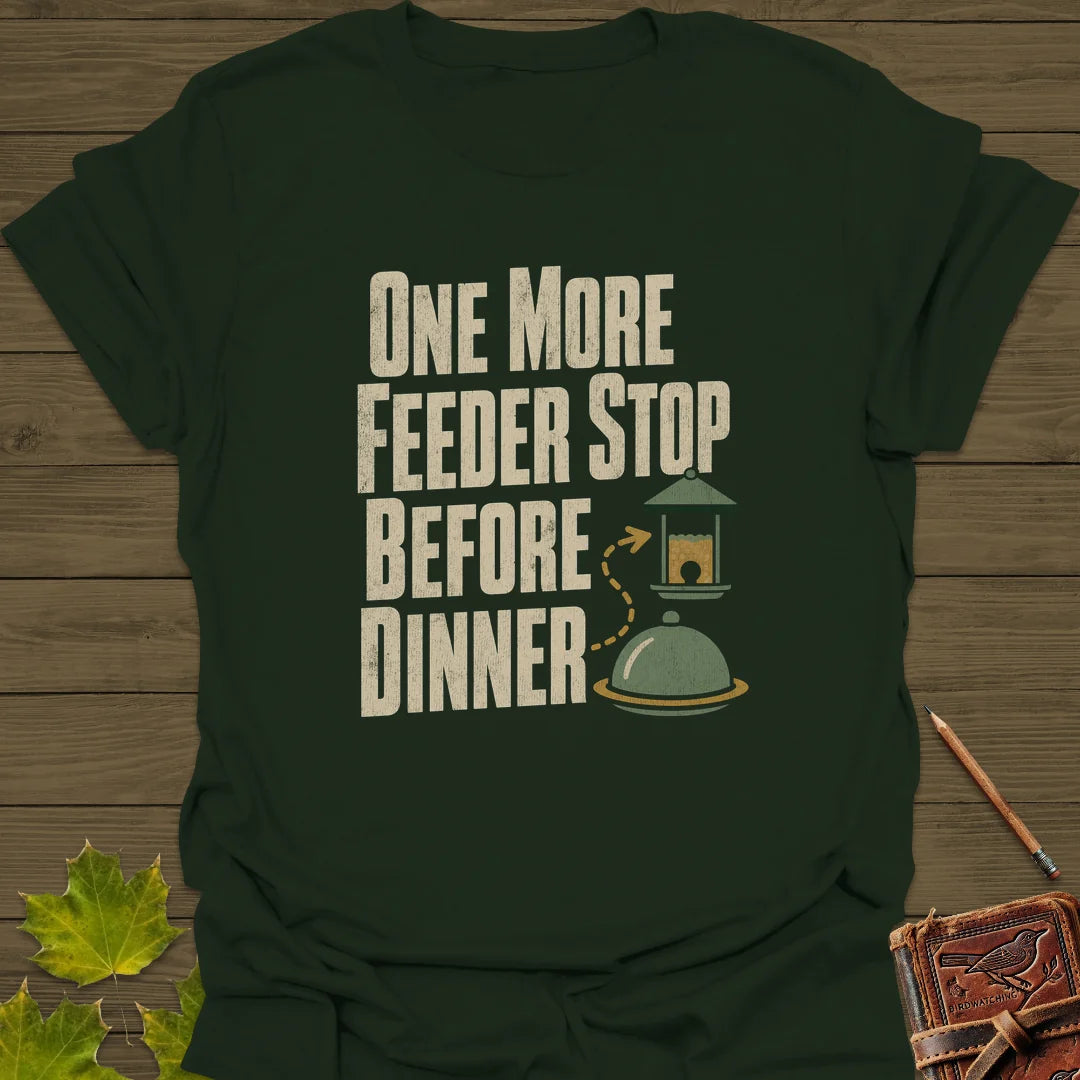 Feeder Before Dinner T-Shirt in Forest Green