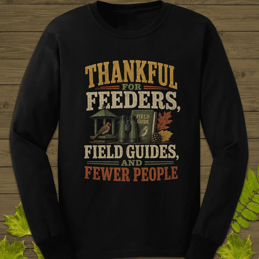 Thankful For Feeders Long Sleeve in Black