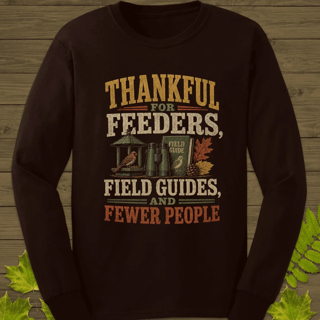 Thankful For Feeders Long Sleeve in Dark Chocolate