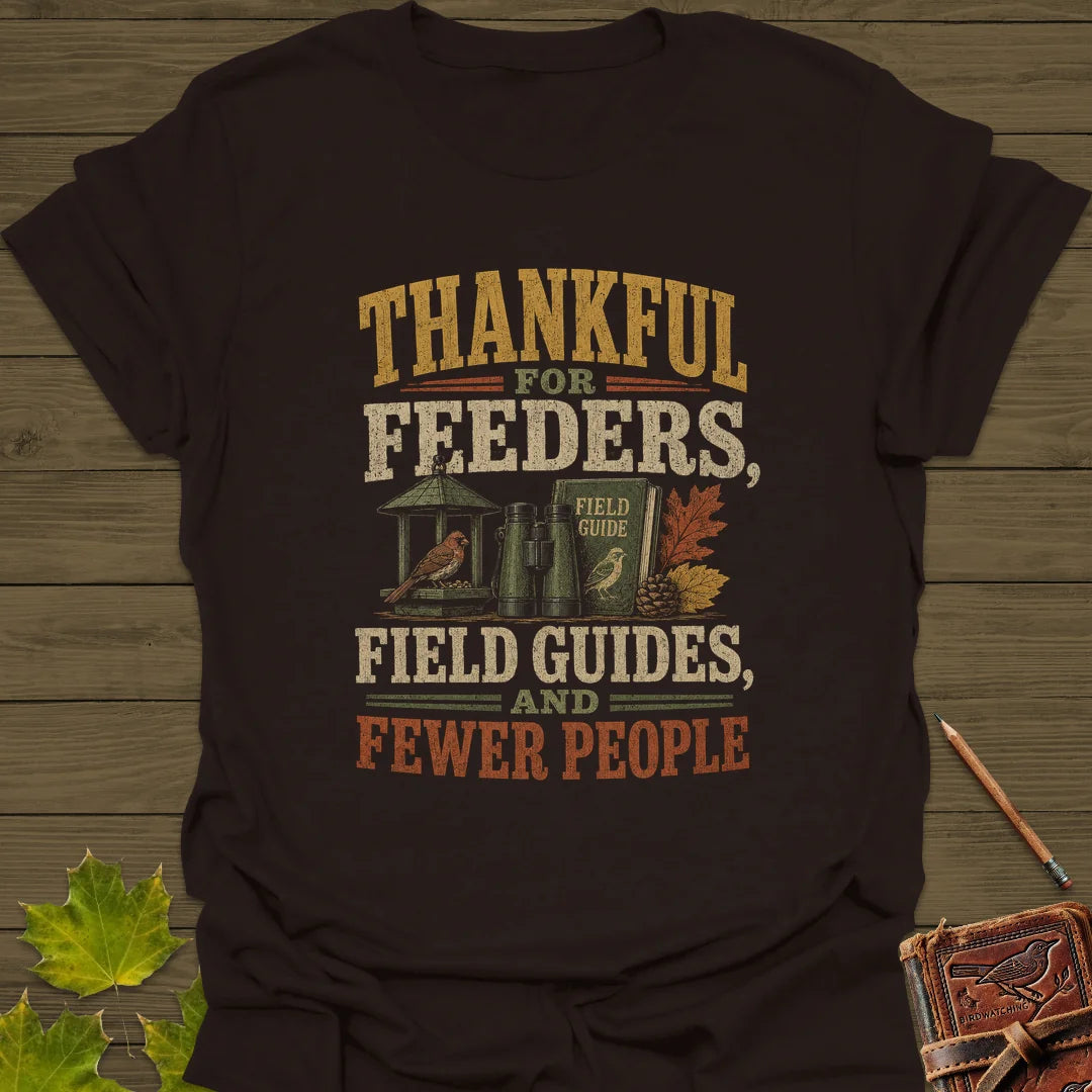 Thankful For Feeders T-Shirt in Dark Chocolate