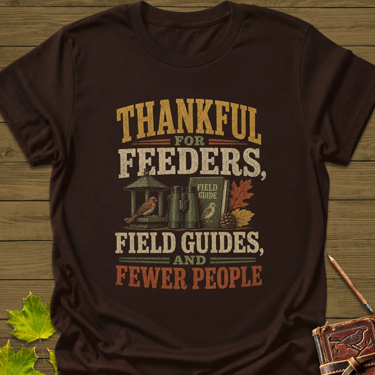 Thankful For Feeders T-Shirt in Dark Chocolate