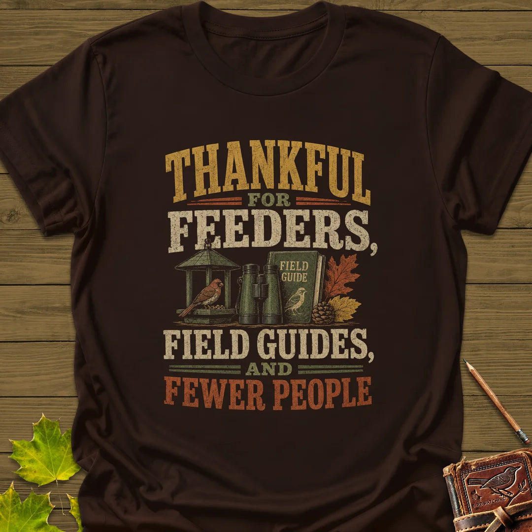 Thankful For Feeders T-Shirt in Dark Chocolate