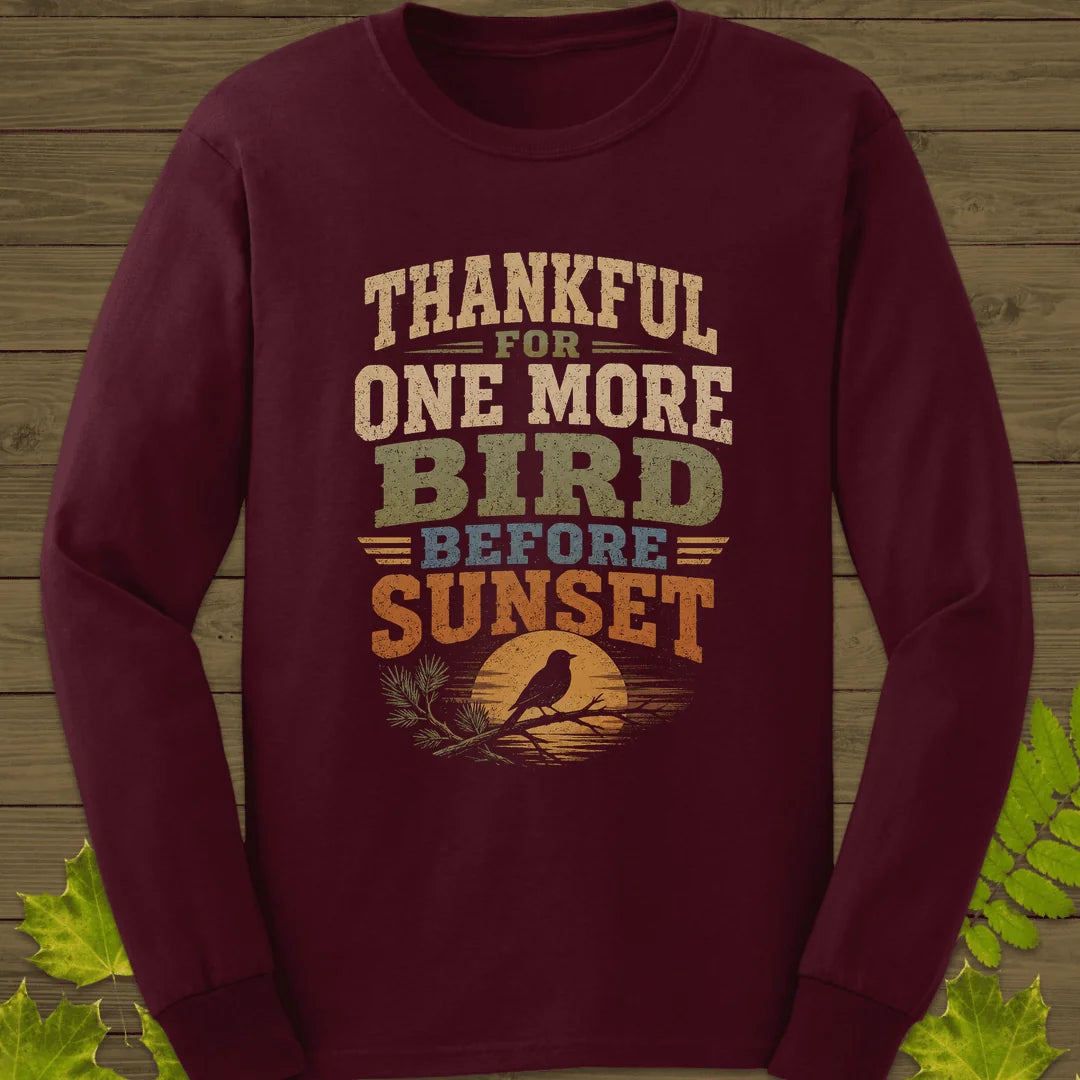One More Bird Long Sleeve in Maroon