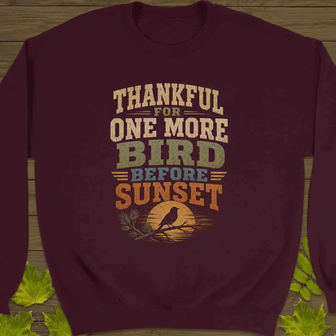 One More Bird Sweatshirt in Maroon