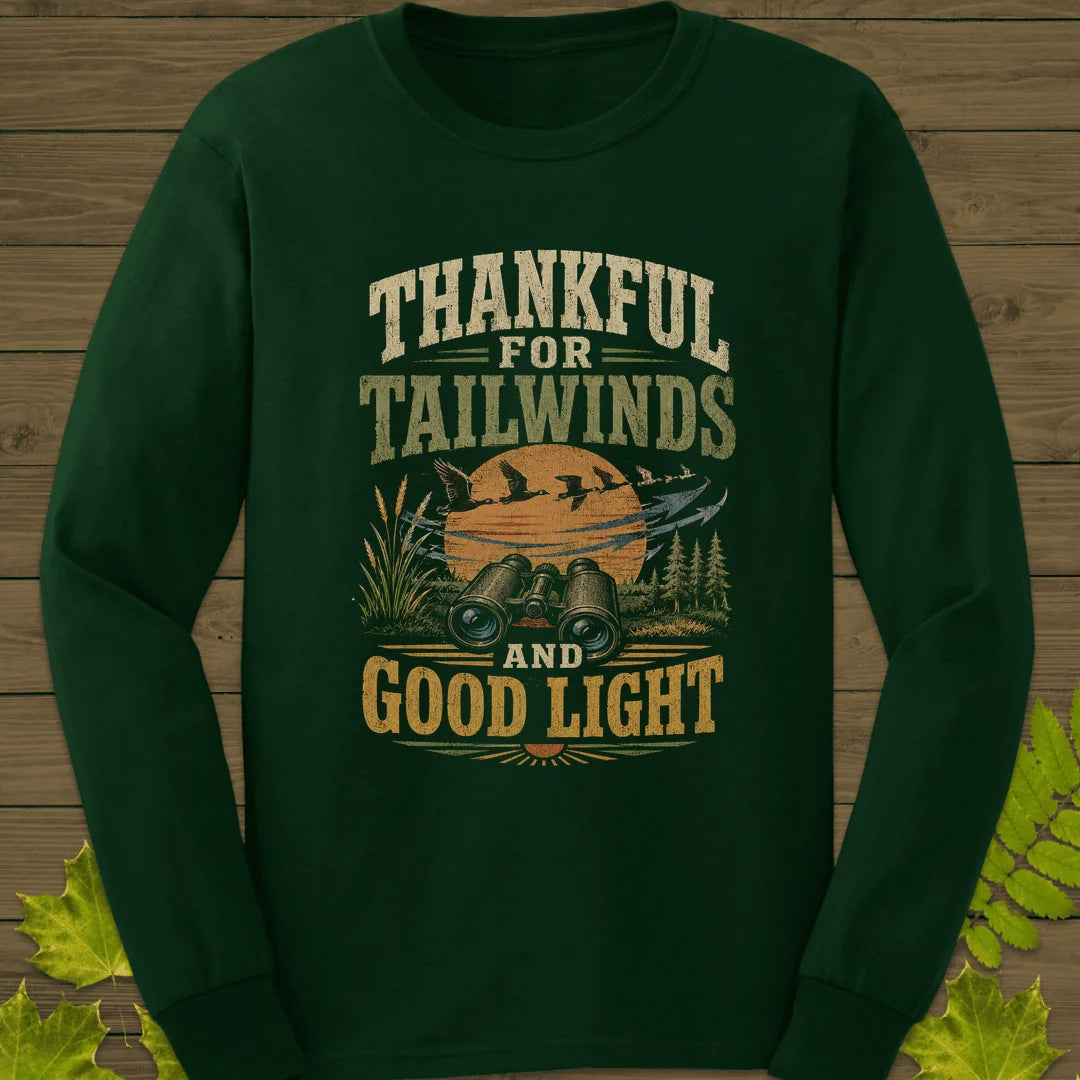 Thankful For Tailwinds Long Sleeve in Forest Green