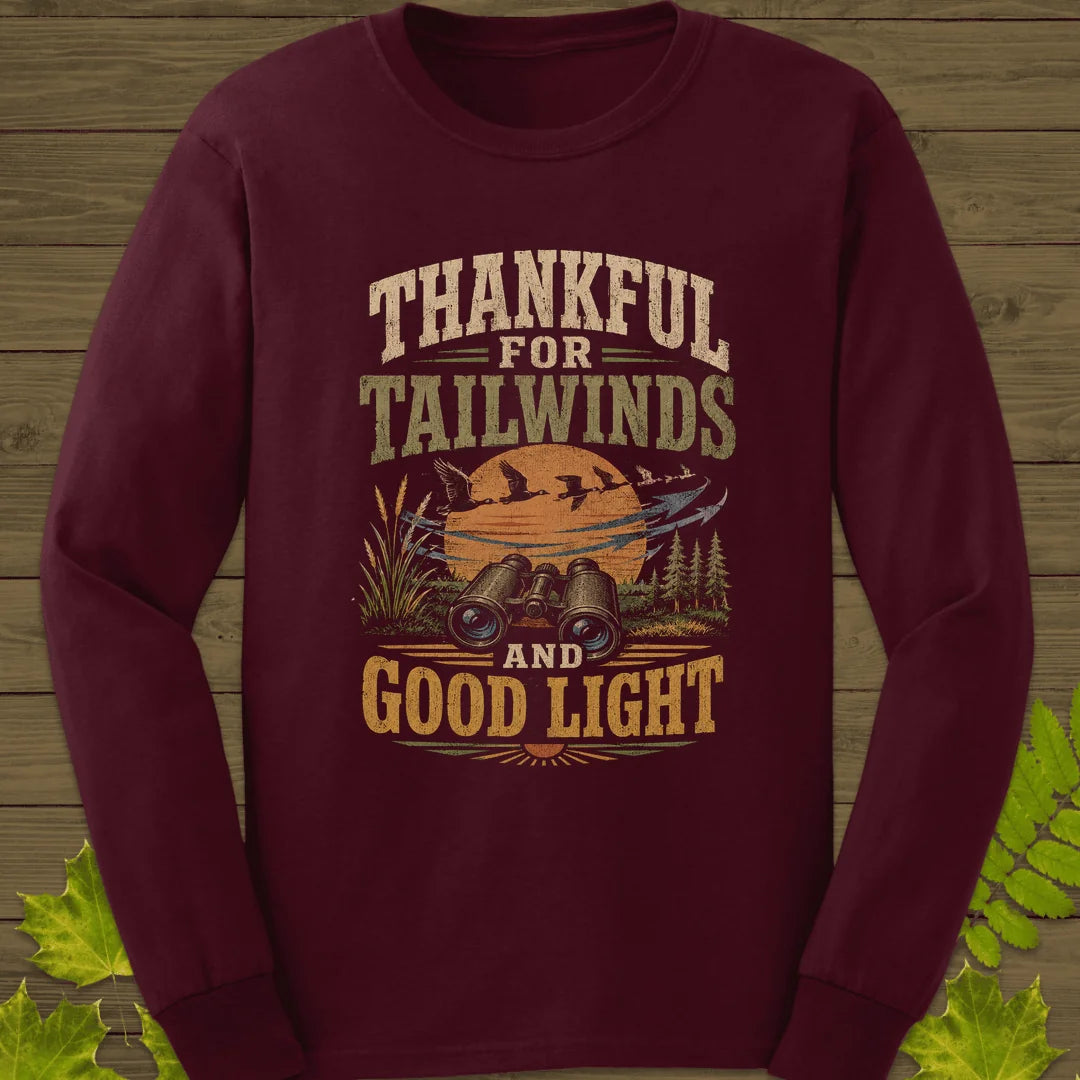 Thankful For Tailwinds Long Sleeve in Maroon