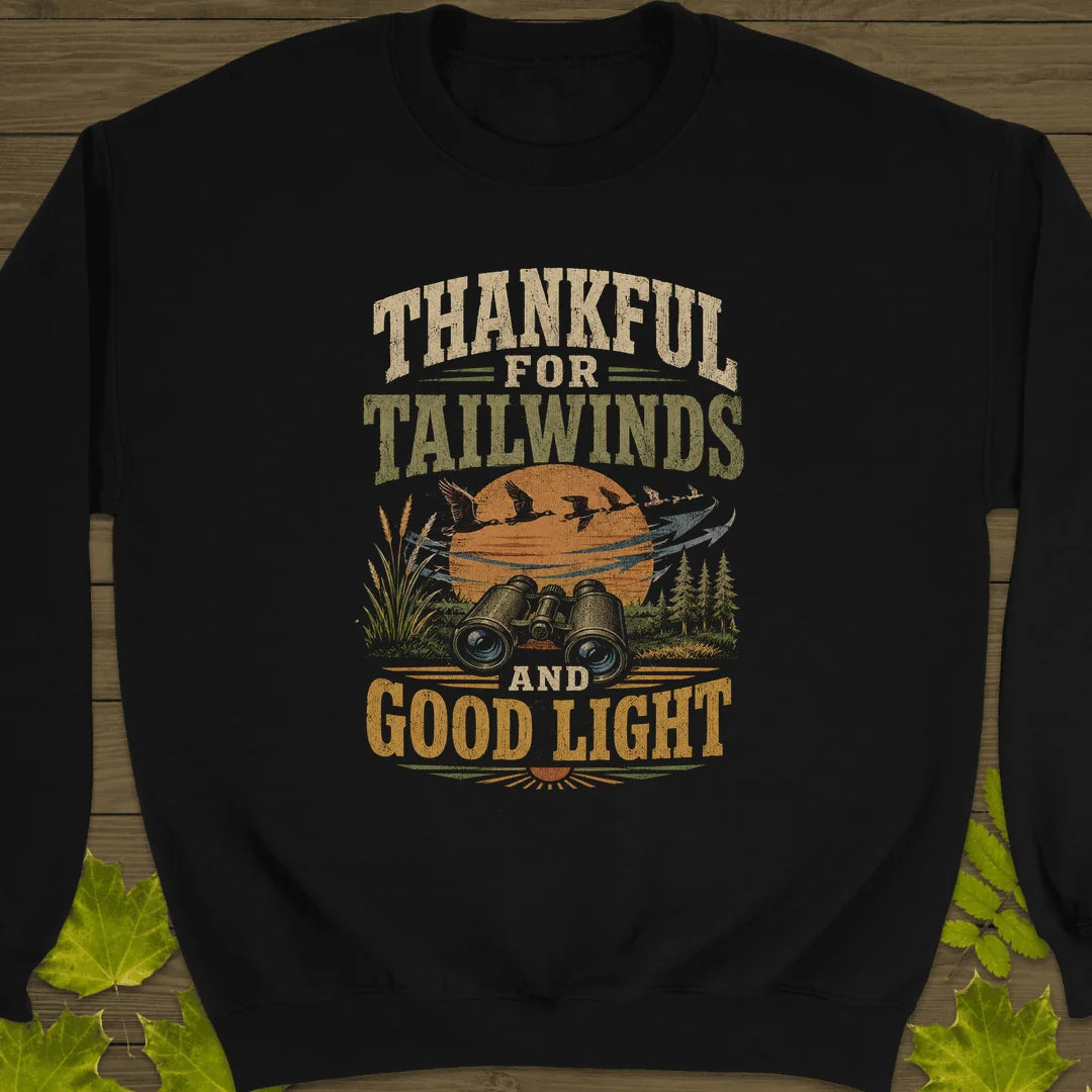 Thankful For Tailwinds Sweatshirt in Black