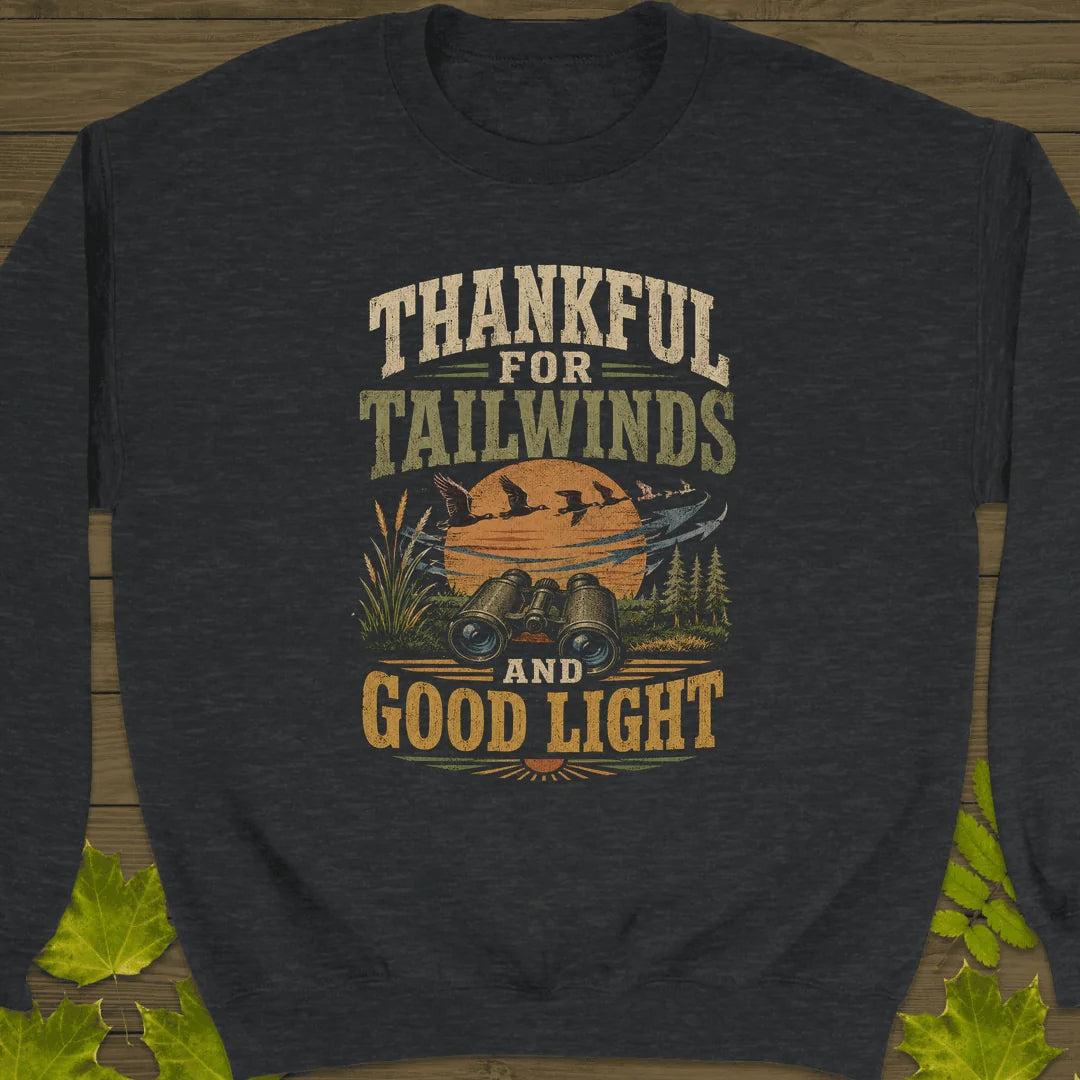 Thankful For Tailwinds Sweatshirt in Dark Heather
