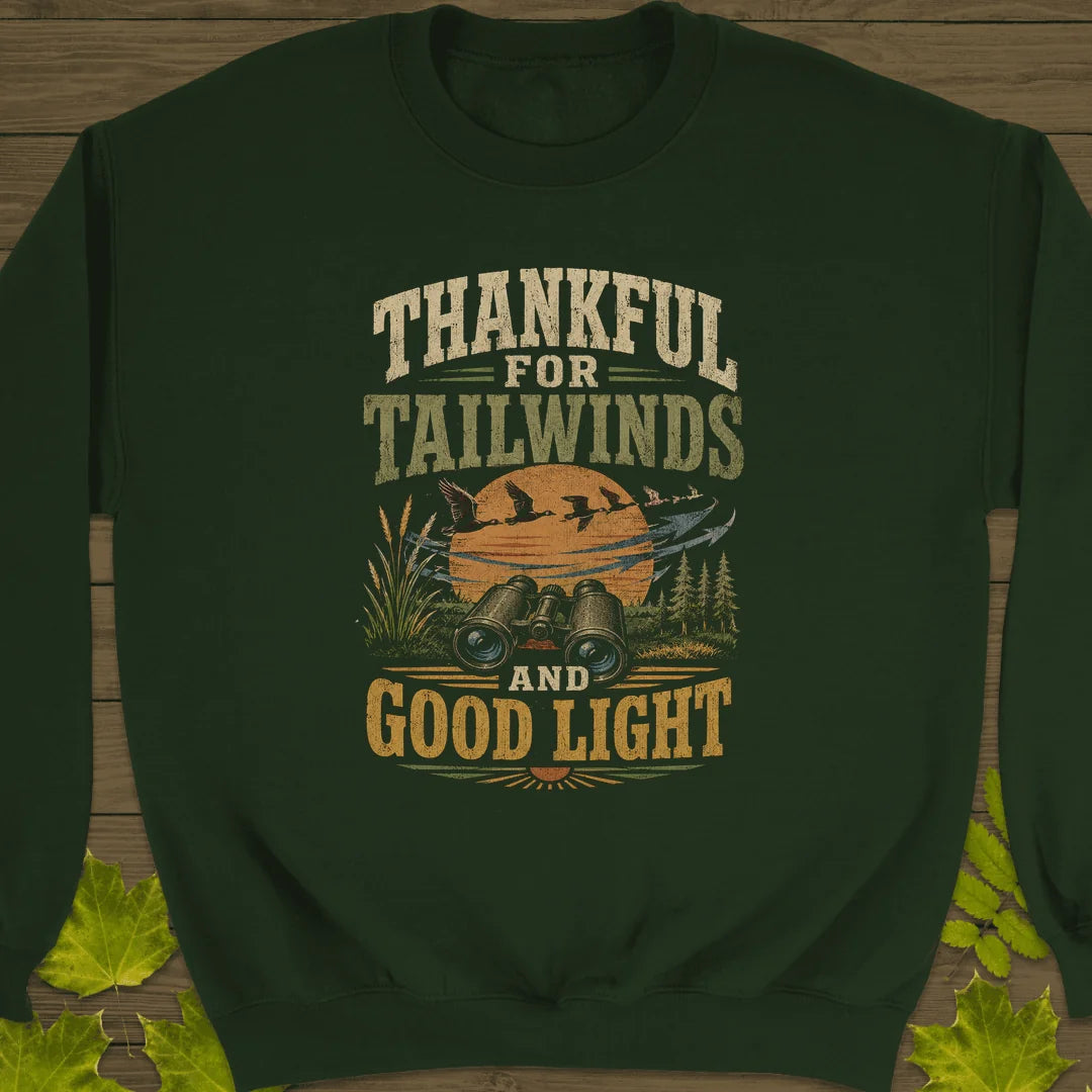 Thankful For Tailwinds Sweatshirt in Forest Green