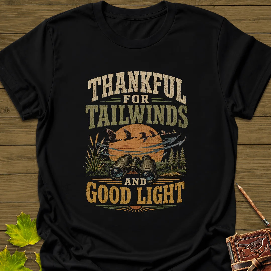 Thankful For Tailwinds T-Shirt in Black