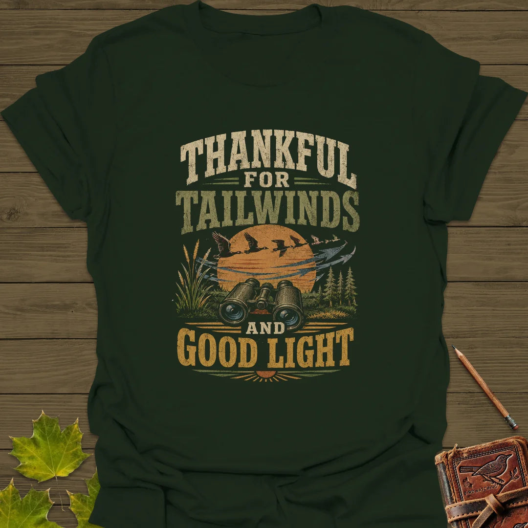 Thankful For Tailwinds T-Shirt in Forest Green