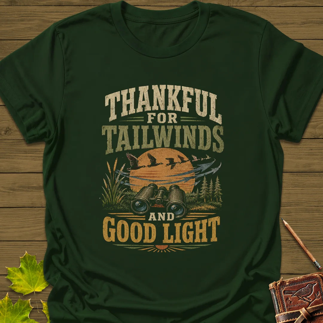 Thankful For Tailwinds T-Shirt in Forest Green
