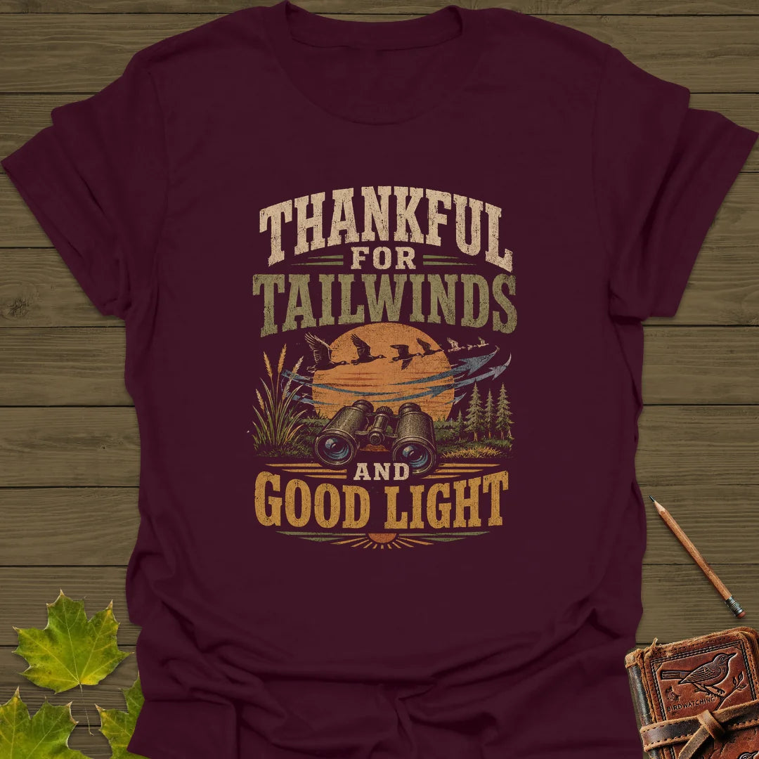 Thankful For Tailwinds T-Shirt in Maroon