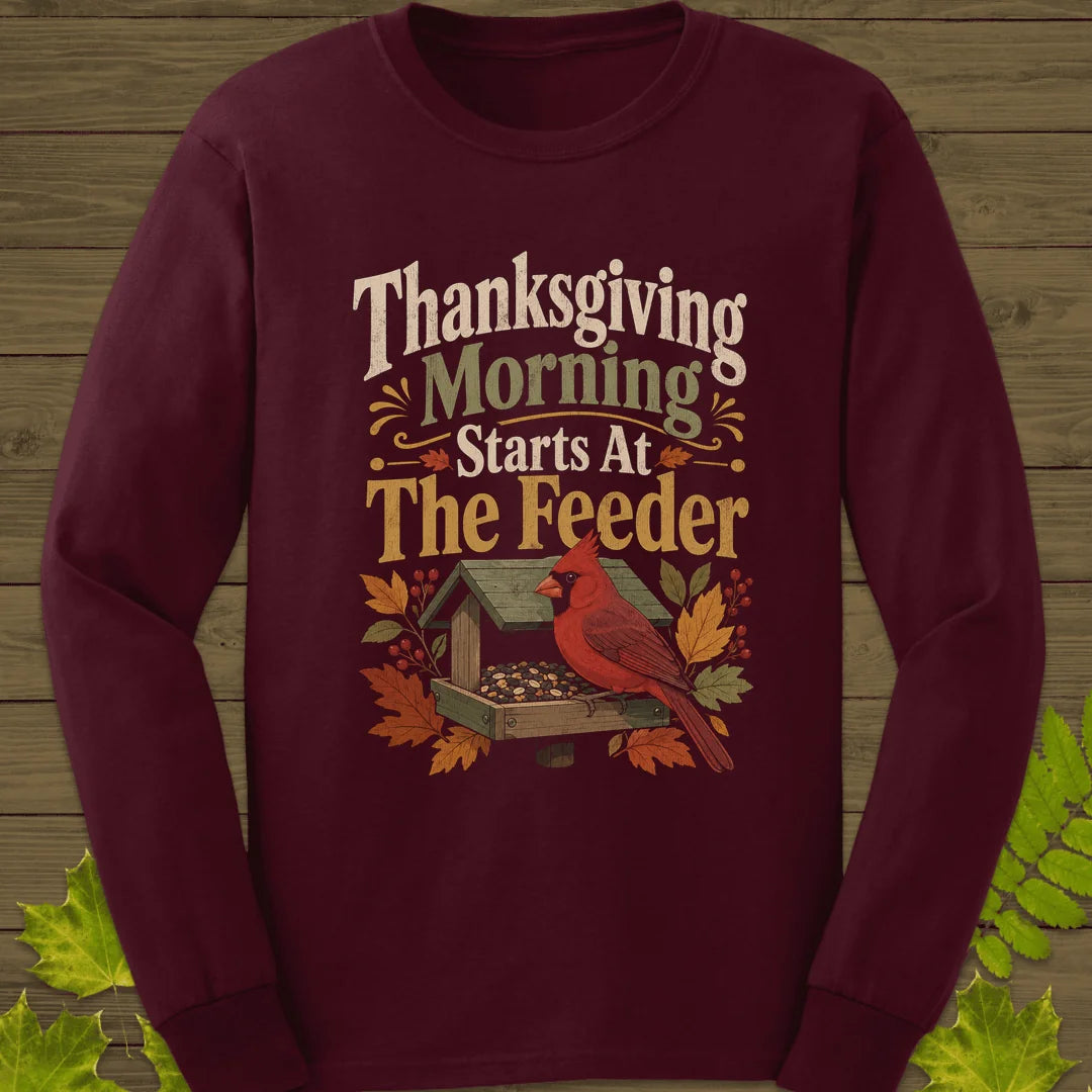 Feeder First Thanksgiving Long Sleeve in Maroon