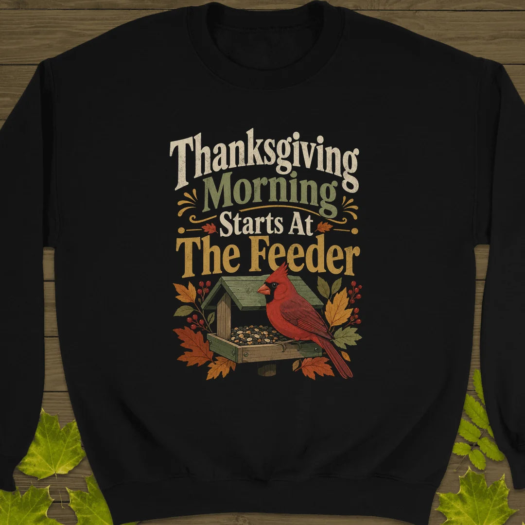 Feeder First Thanksgiving Sweatshirt in Black