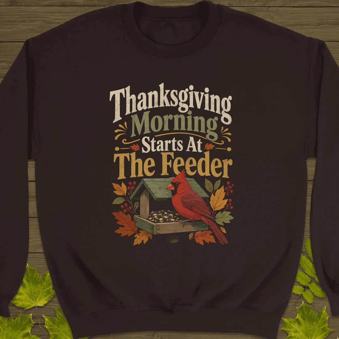 Feeder First Thanksgiving Sweatshirt in Dark Chocolate