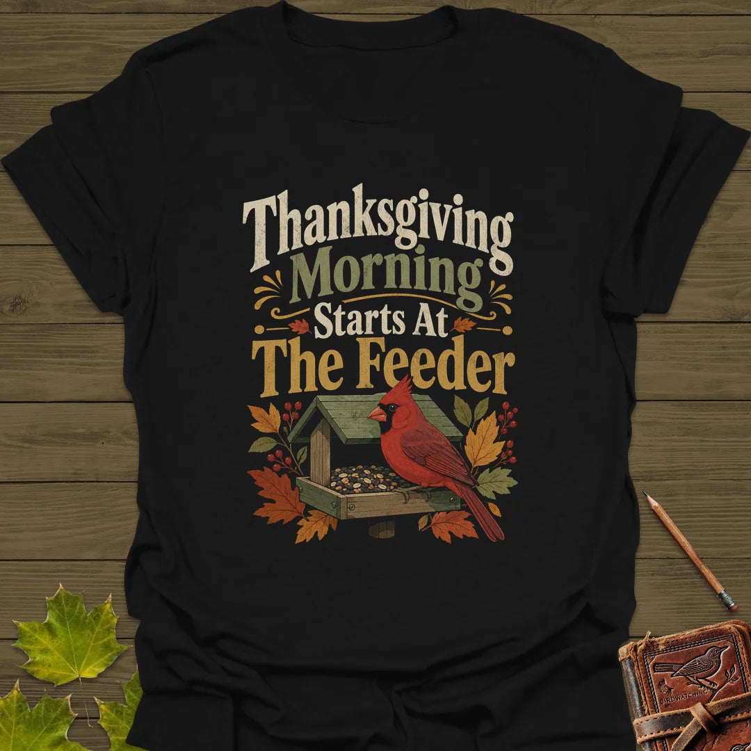 Feeder First Thanksgiving T-Shirt in Black