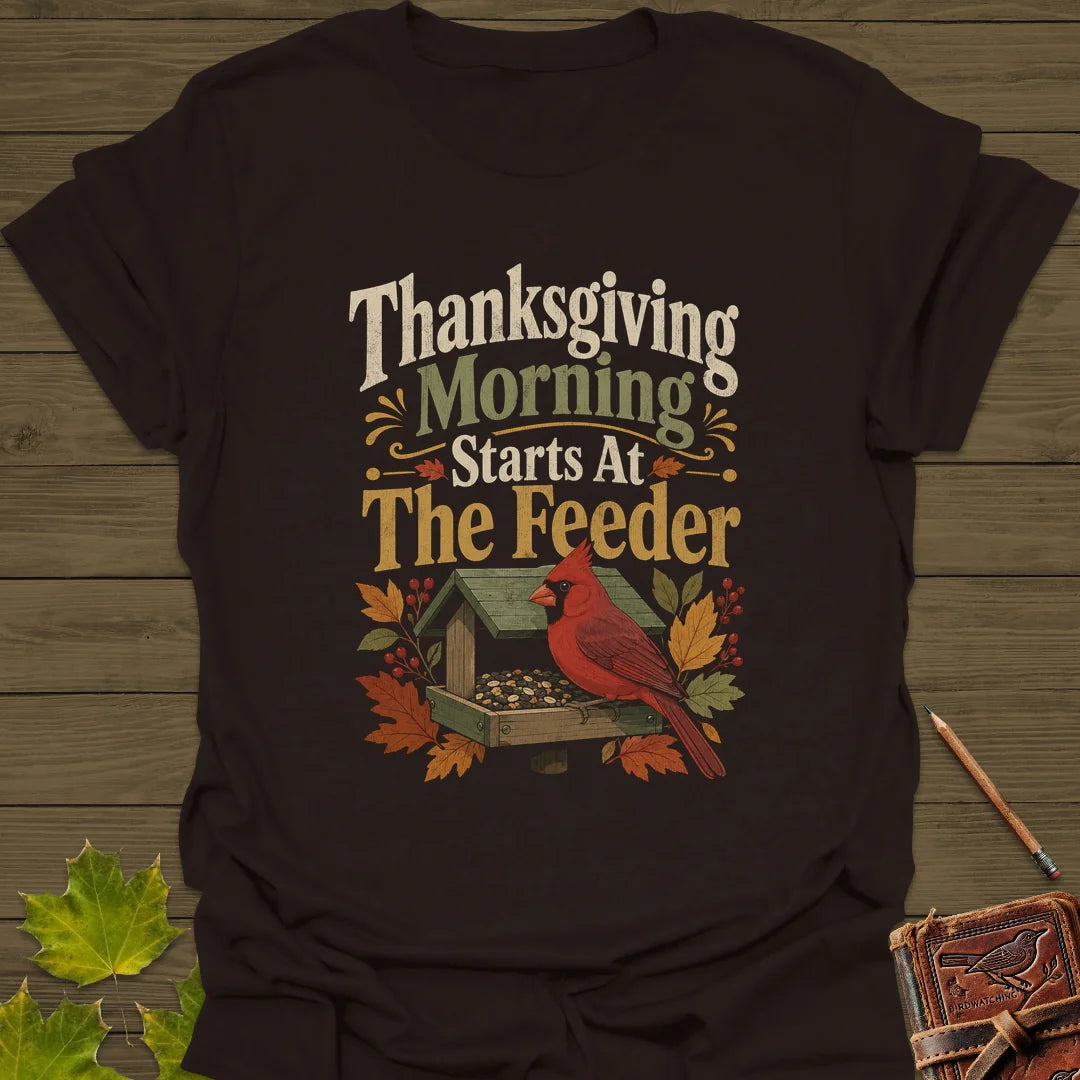 Feeder First Thanksgiving T-Shirt in Dark Chocolate