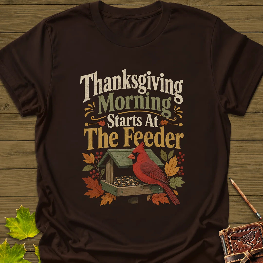 Feeder First Thanksgiving T-Shirt in Dark Chocolate