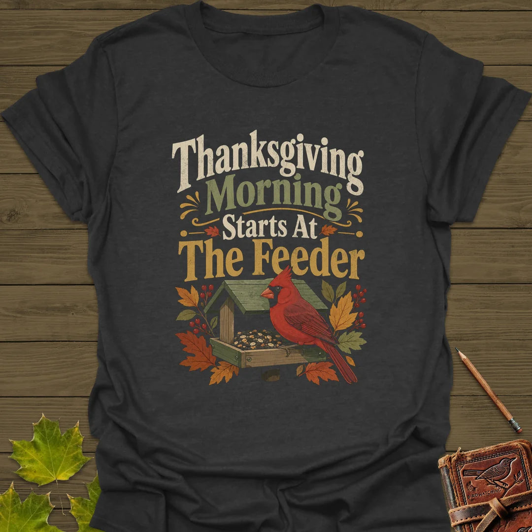 Feeder First Thanksgiving T-Shirt in Dark Heather