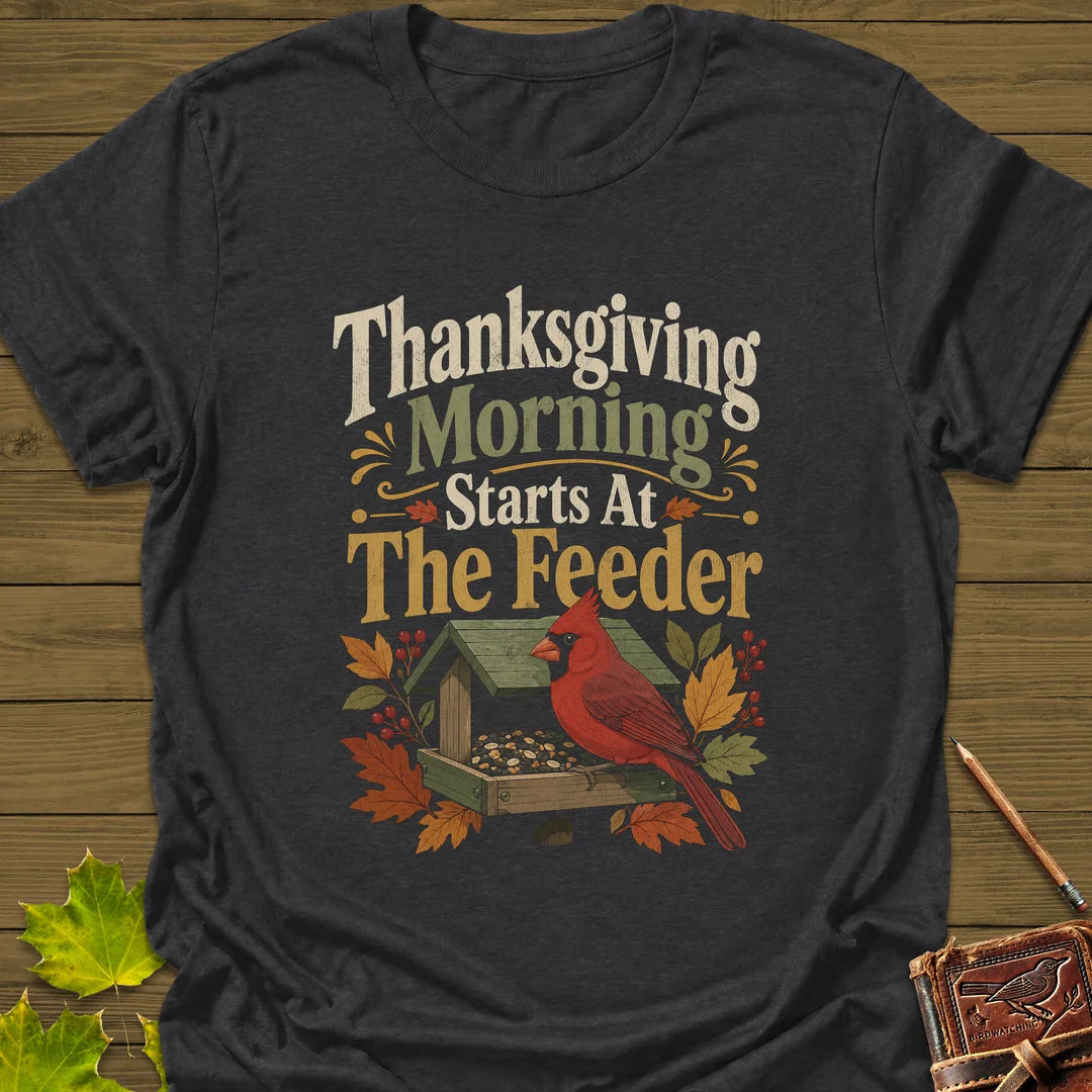 Feeder First Thanksgiving T-Shirt in Dark Heather