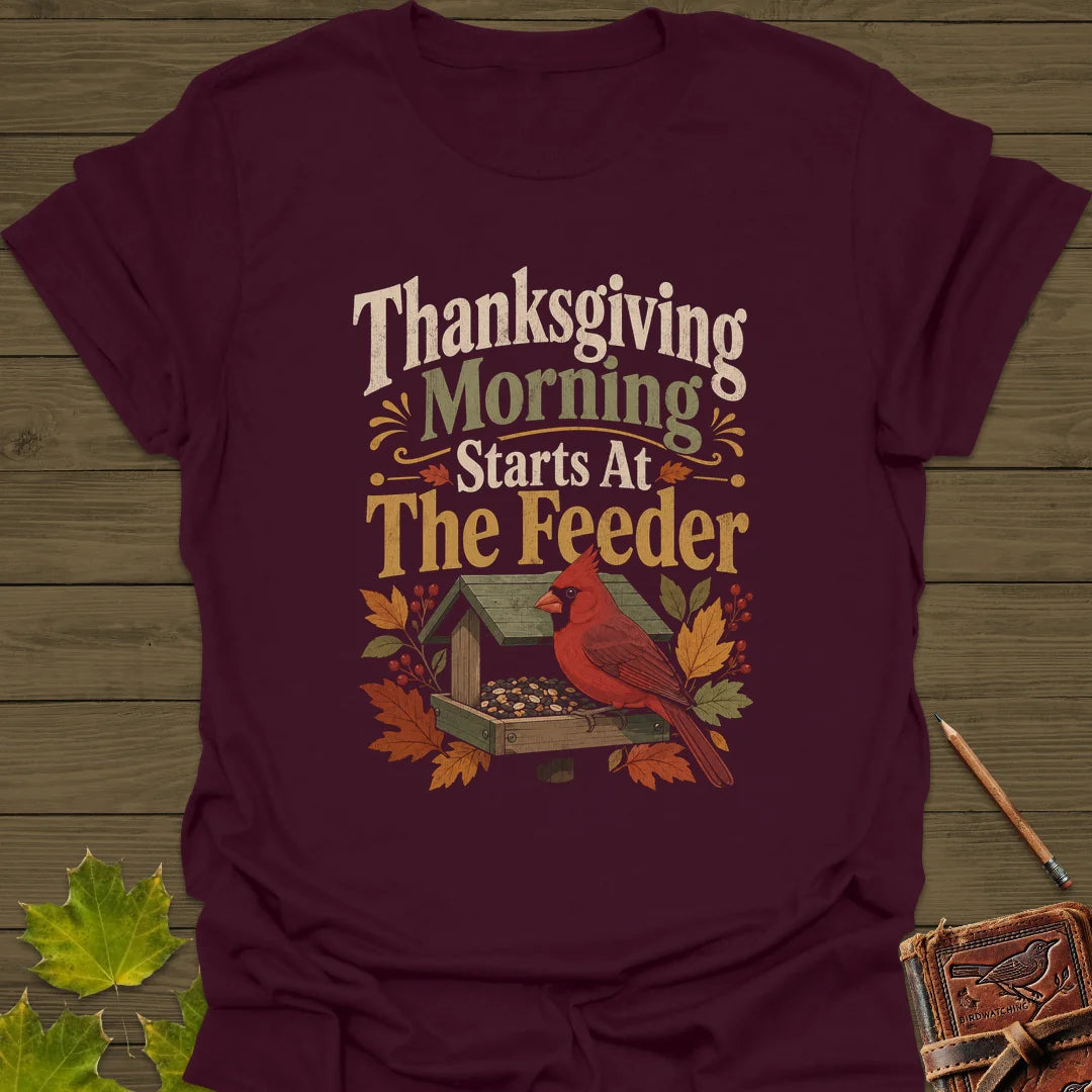 Feeder First Thanksgiving T-Shirt in Maroon
