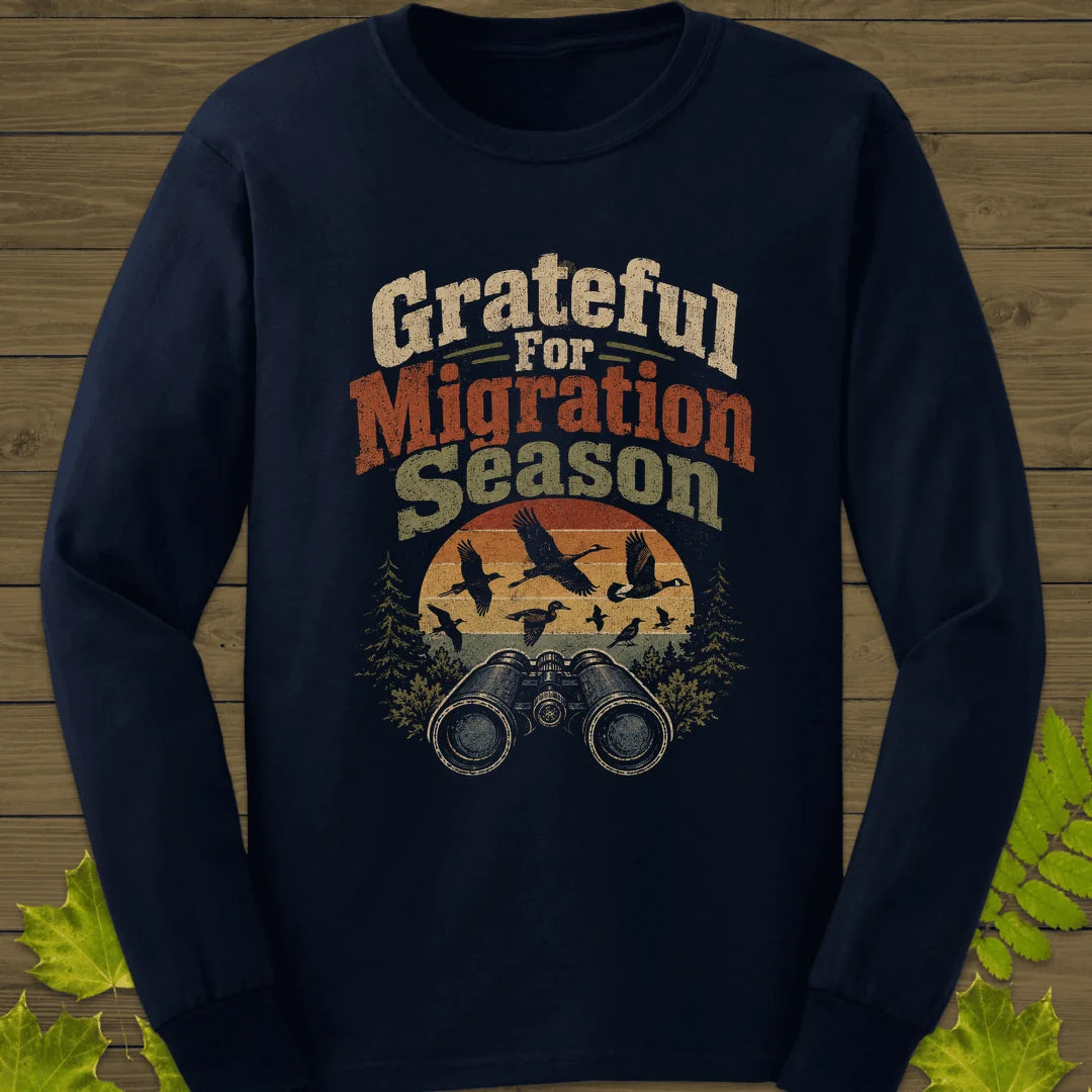 Grateful For Migration Long Sleeve in Navy