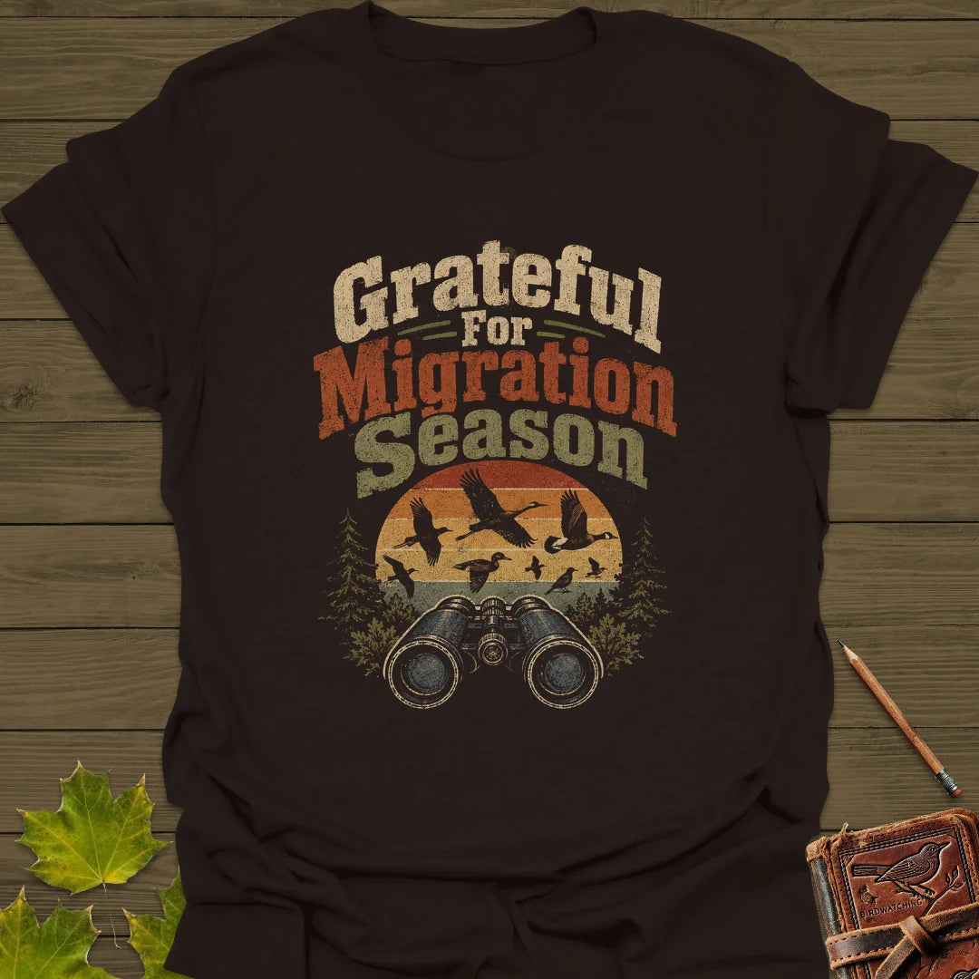 Grateful For Migration T-Shirt in Dark Chocolate