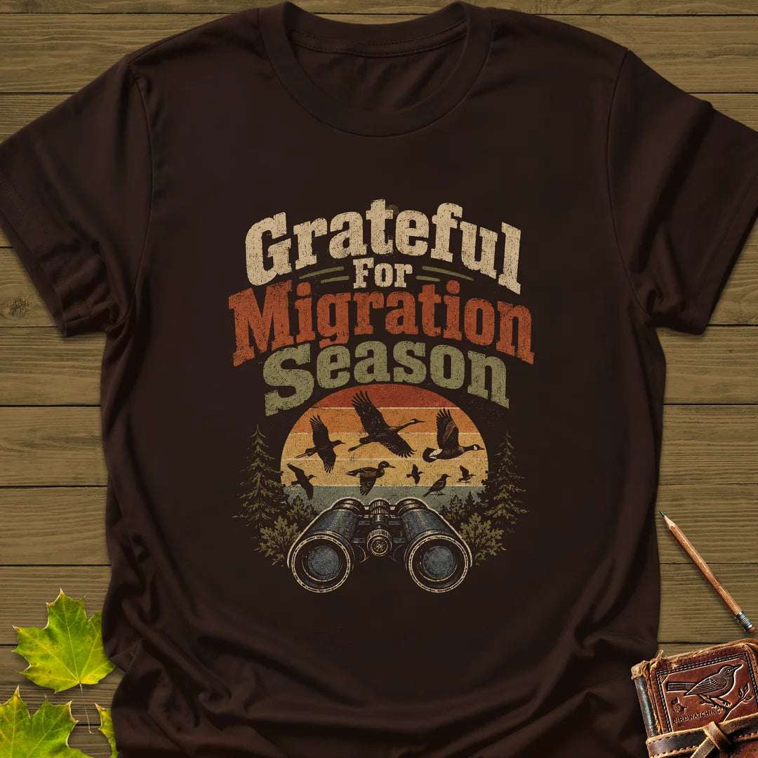 Grateful For Migration T-Shirt in Dark Chocolate