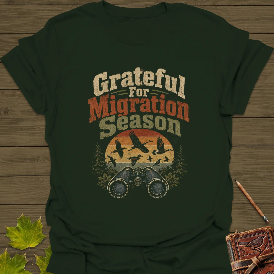 Grateful For Migration T-Shirt in Forest Green