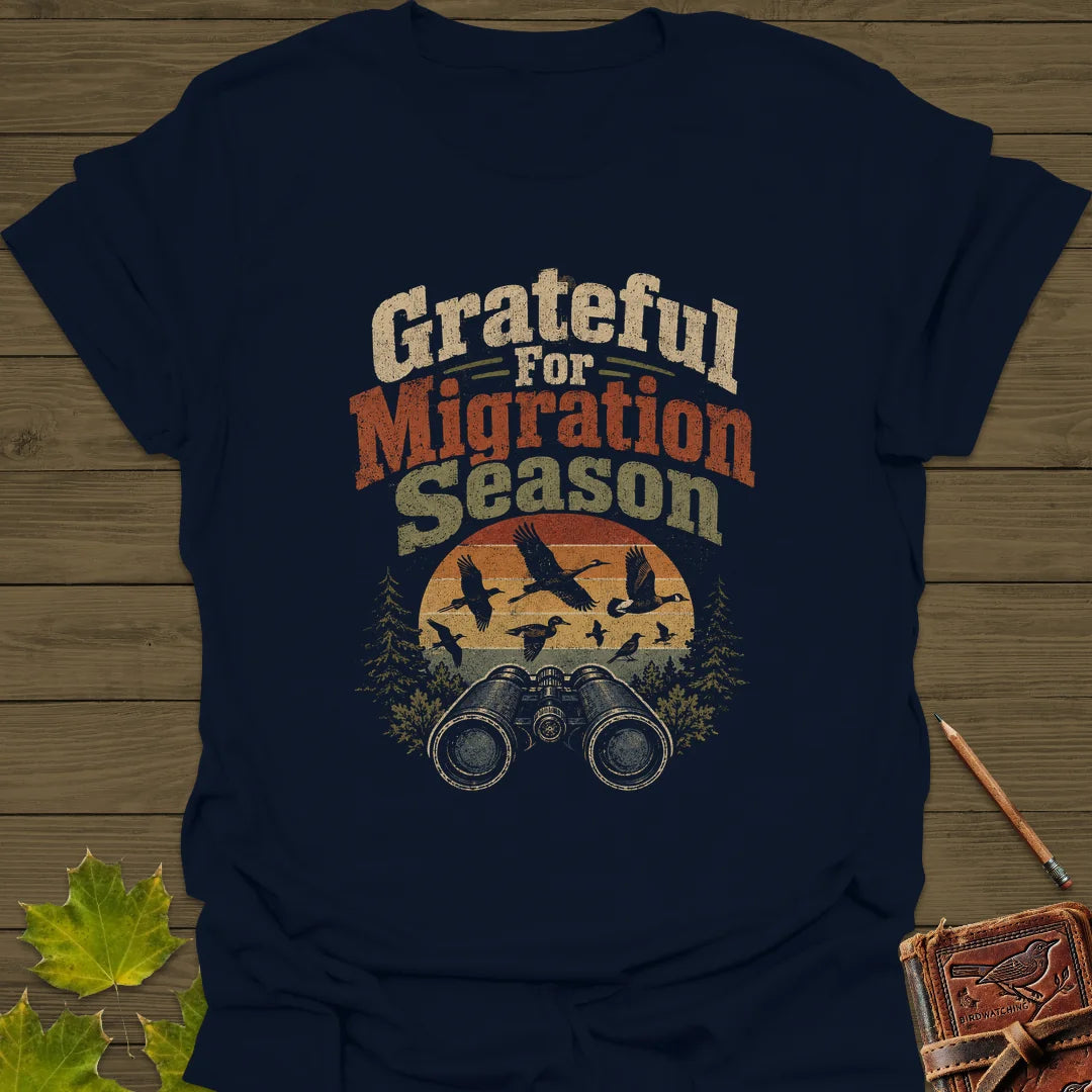 Grateful For Migration T-Shirt in Navy