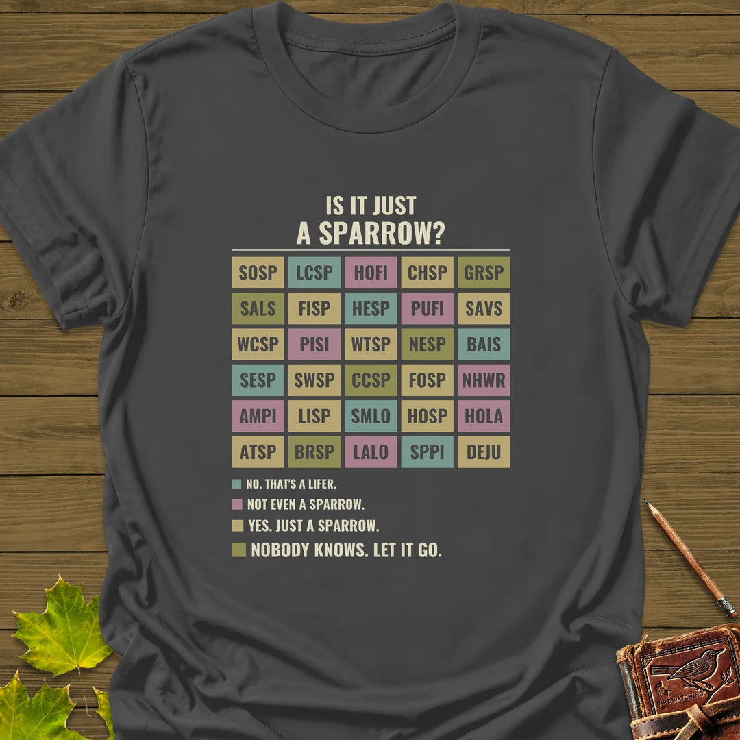 Just A Sparrow T-Shirt in Charcoal