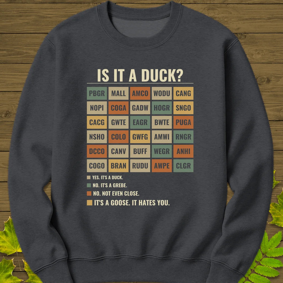 Is It A Duck Sweatshirt in Dark Heather