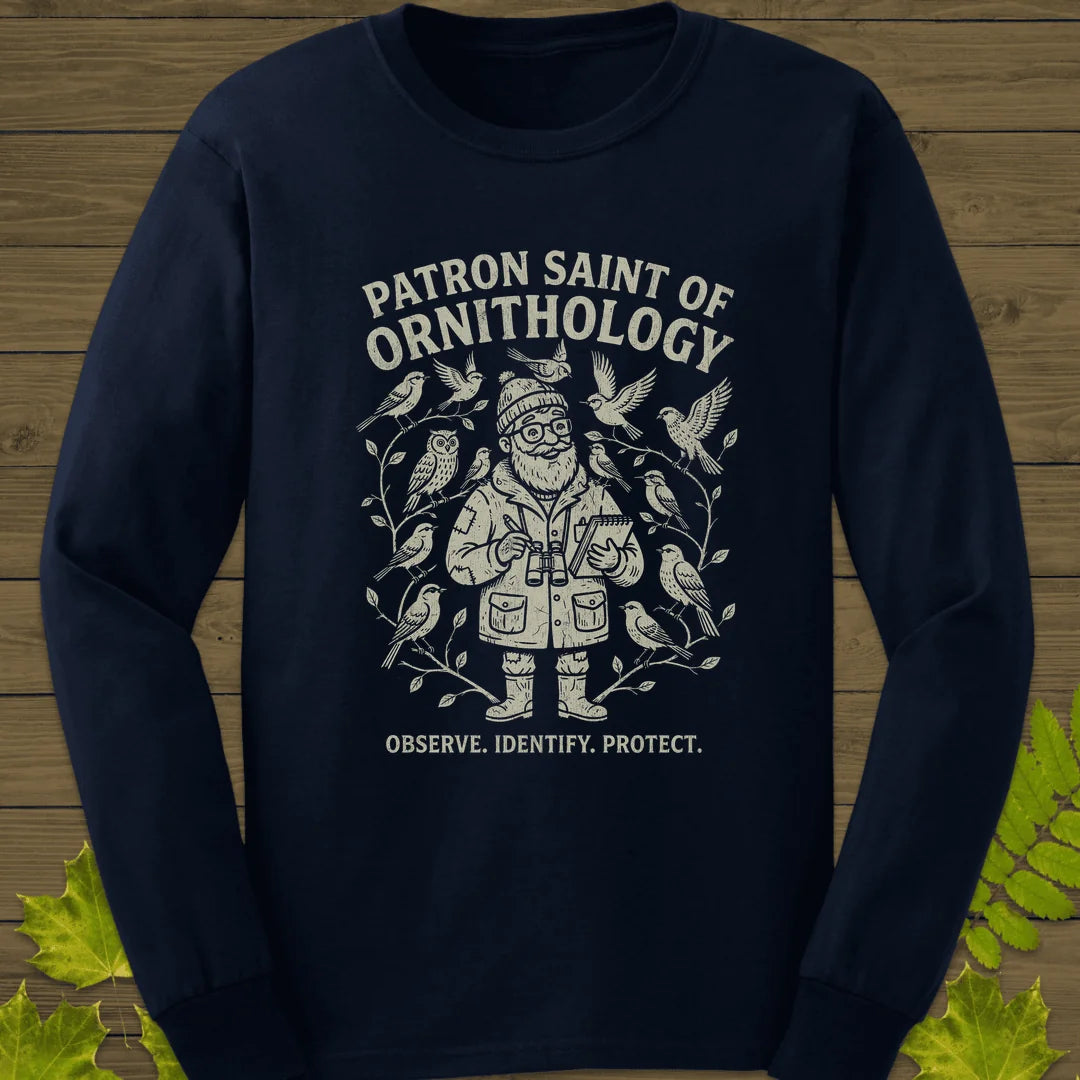 Birding Saint (Male) Long Sleeve in Navy