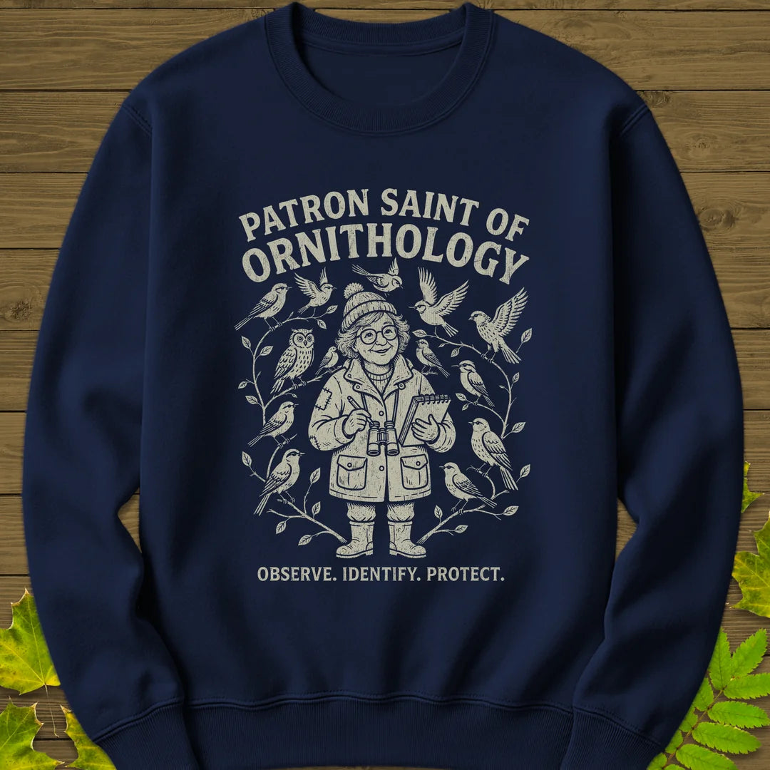 Birding Saint (Female) Sweatshirt in Navy