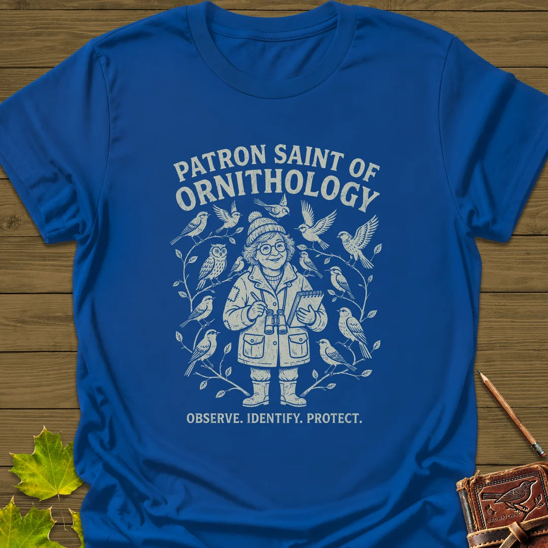 Birding Saint (Female) T-Shirt in Royal