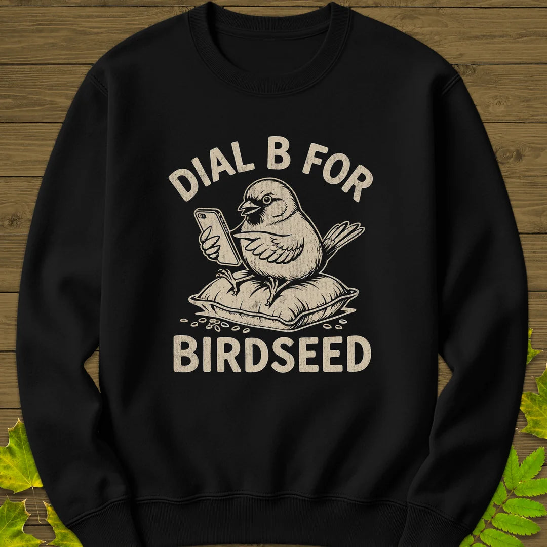 Dial B For Birdseed Sweatshirt in Black