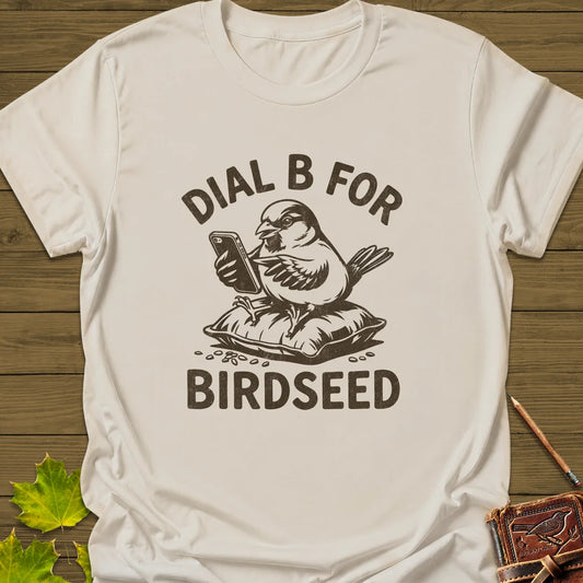 Dial B For Birdseed T-Shirt in Natural