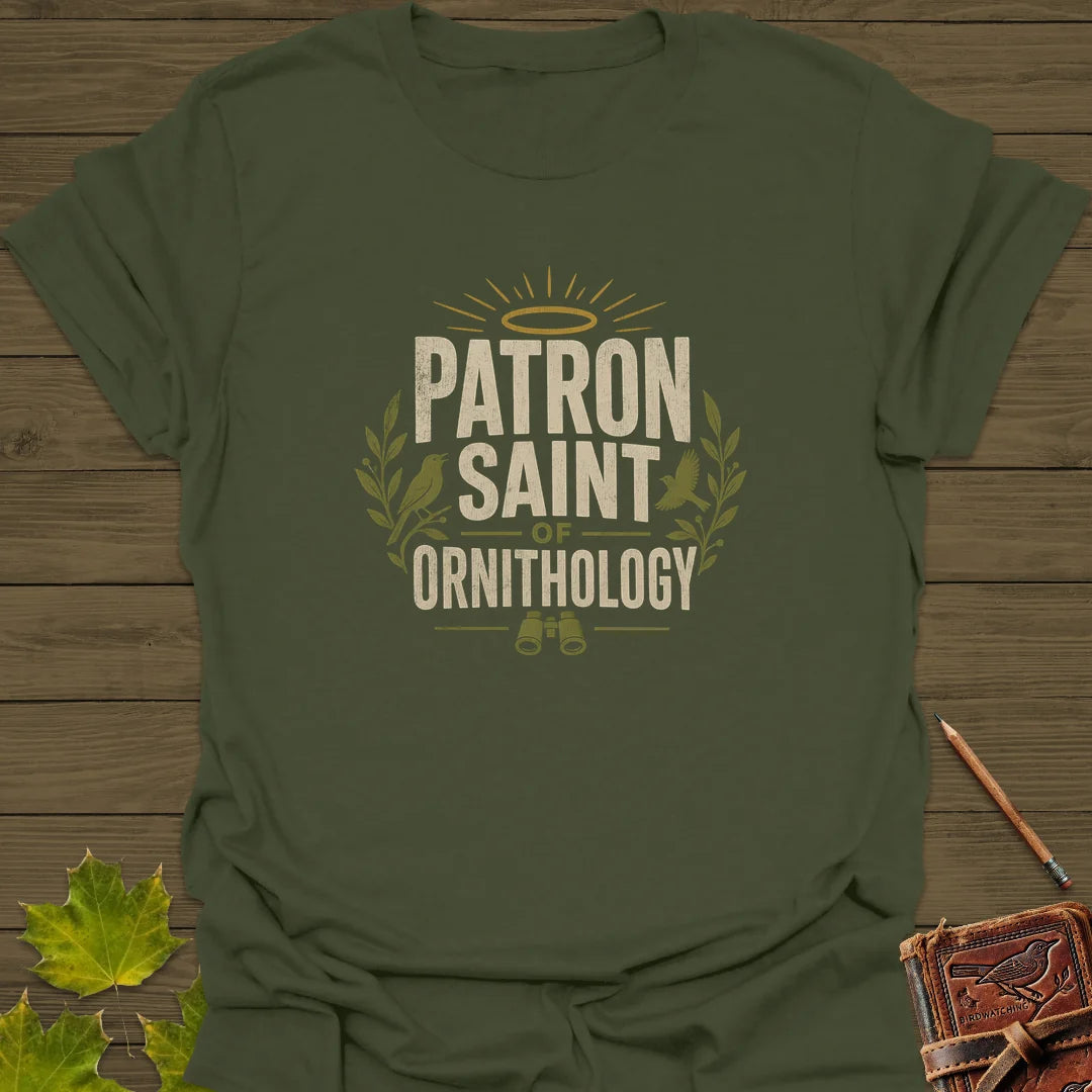 Patron Saint Ornithology T-Shirt in Military Green