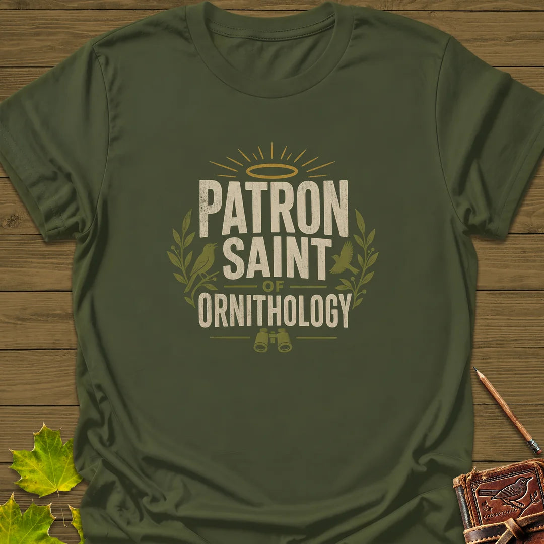 Patron Saint Ornithology T-Shirt in Military Green