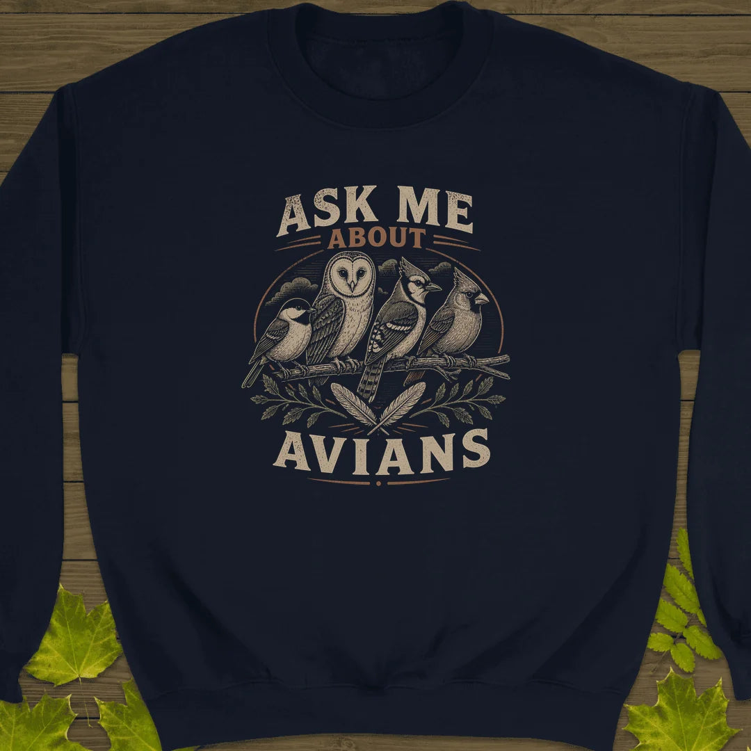 Ask Me About Avians Sweatshirt in Navy
